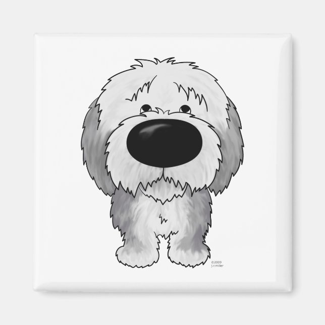 Big Nose Sheepdog Magnet (Vorne)