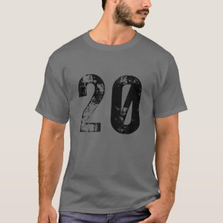 Big Number 20 für 20. Geburtstag 20 Jahre alt 1 T-Shirt