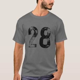 Big Number 28 für 28. Geburtstag 28 Jahre T-Shirt