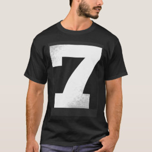 Big Number 7 Ballon Sportnummern T-Shirt