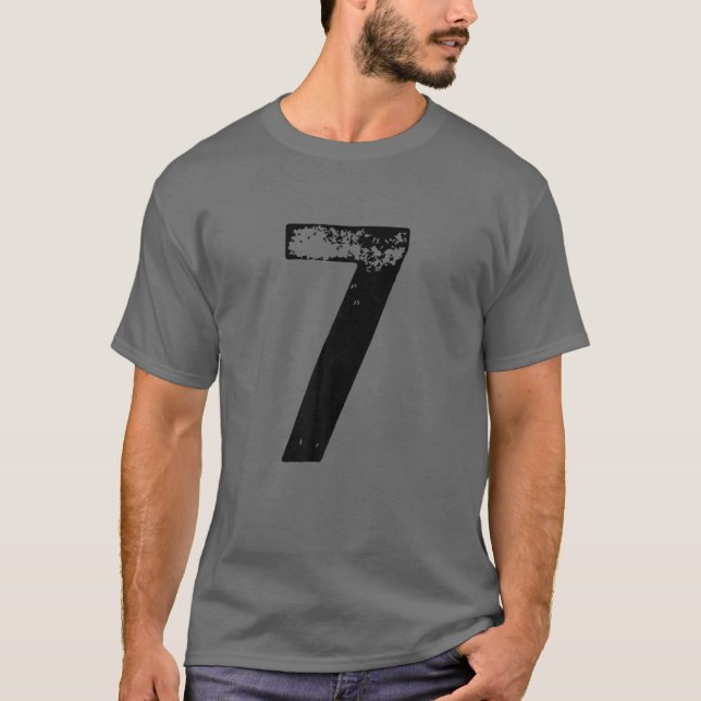 Big Number 7 For 7Th Birthday Seven Years Old Sinc T-Shirt (Vorderseite)