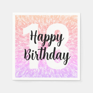 Big Number Mandala Geburtstagspartei Napkins Serviette