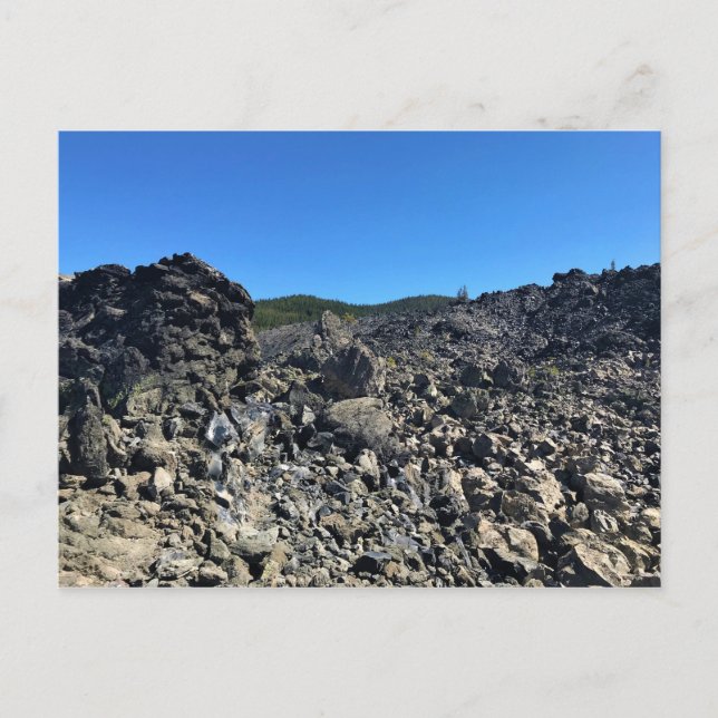 Big Obsidian Flow, Oregon Postkarte (Vorderseite)