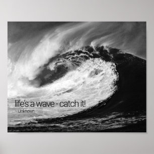 Big Ocean Wave Motivierend Poster