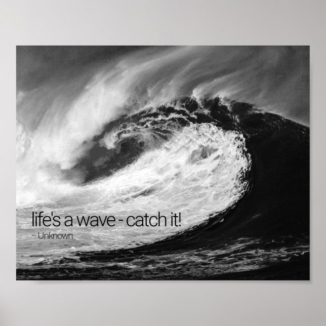 Big Ocean Wave Motivierend Poster (Vorne)