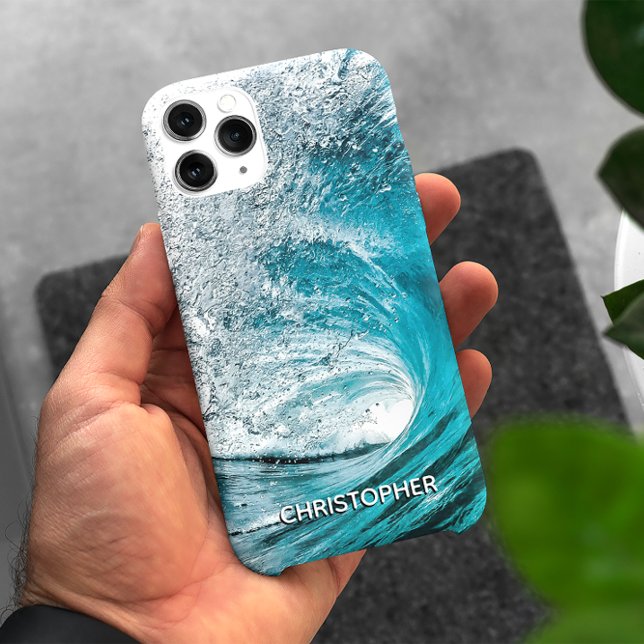 Big Ocean Wave Splash zum Hinzufügen Ihres Namens Case-Mate iPhone Hülle (Von Creator hochgeladen)
