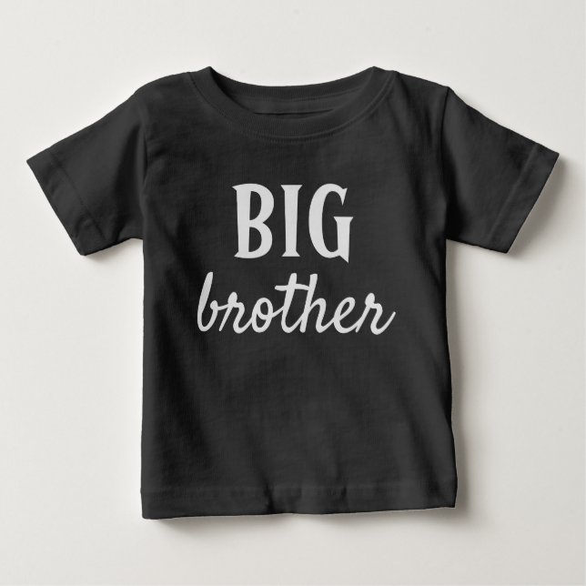 BIG oder LIL, Bruder Schwester Cousin personalisie Baby T-shirt (Vorderseite)