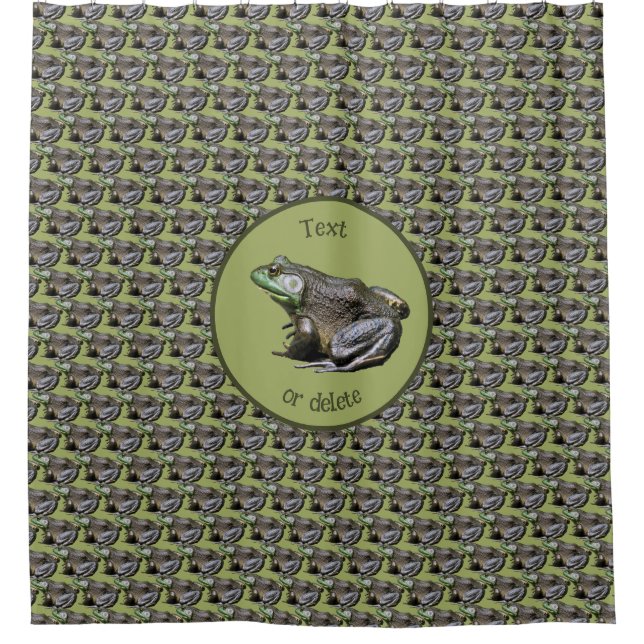 Big Old Bullfrog Natur Personalisiert Duschvorhang (Vorderseite)