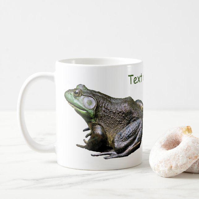 Big Old Bullfrog Natur Personalisiert Kaffeetasse (Mit Donut)