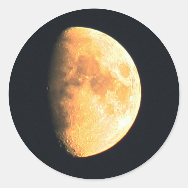 Big Old Moon Runder Aufkleber (Vorderseite)