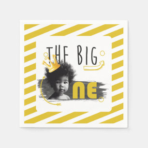 BIG ONE African American Baby Boy Serviette