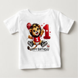 Big One Celebration: Löwe mit einem Ballon Baby T-shirt