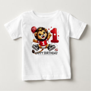 Big One Celebration: Löwe mit einem Ballon Baby T-shirt