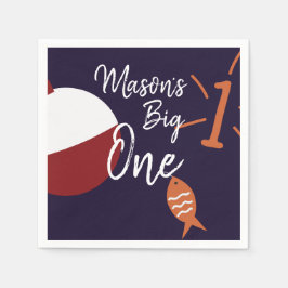 Big One Fish zum ersten Geburtstag Fish Napkins Serviette
