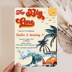 Big One Surf-Einladung   Große Welle Einladung