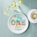 Big One Surfstrand Sommer Geburtstagsgeschirr Pappteller<br><div class="desc">Die Big One surfen Strand tropischen Sommer Geburtstagsparty personalisierten monogramm gedruckte Papier Teller Vorlage. Schöne Sommer Strand Thema Geburtstage personalisierte Tischdekoration.</div>