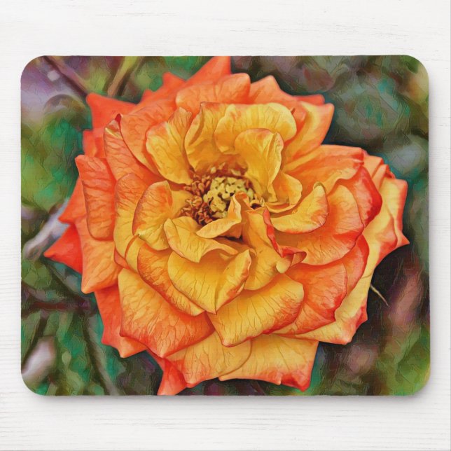 Big Orange Rose Art Mouse Pad Mousepad (Vorne)