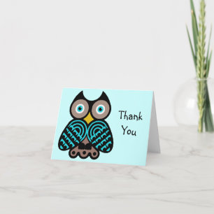 Big Owl Dankeschön Note Card Dankeskarte