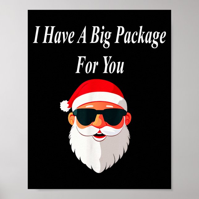 Big Package Christmas Funny Naughty Dirty Raunchy  Poster (Vorne)