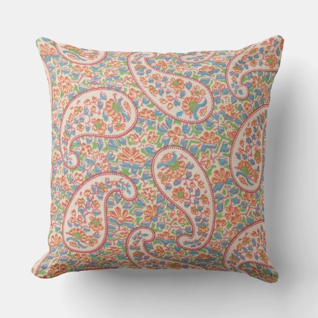 Big Paisley, kleine Blume Kissen (Vorderseite)