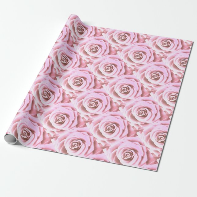 Big Pale Rosa Rose Geschenkpapier (Ungerollt)