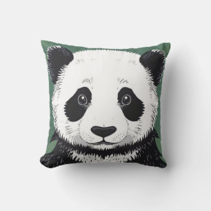 Big Panda Face Ästhetik Kissen