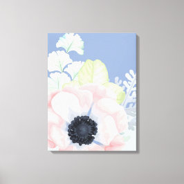 Big Pastel Pink Blume Canvas drucken Leinwanddruck