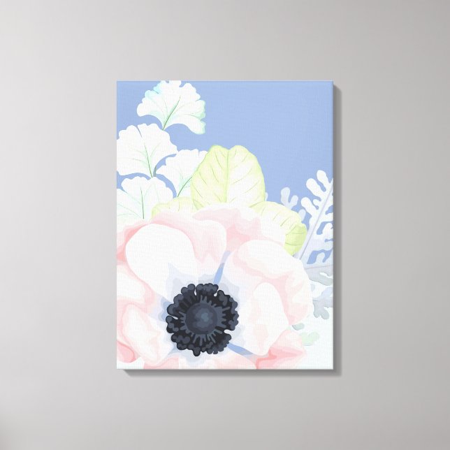 Big Pastel Pink Blume Canvas drucken Leinwanddruck (Vorderseite)