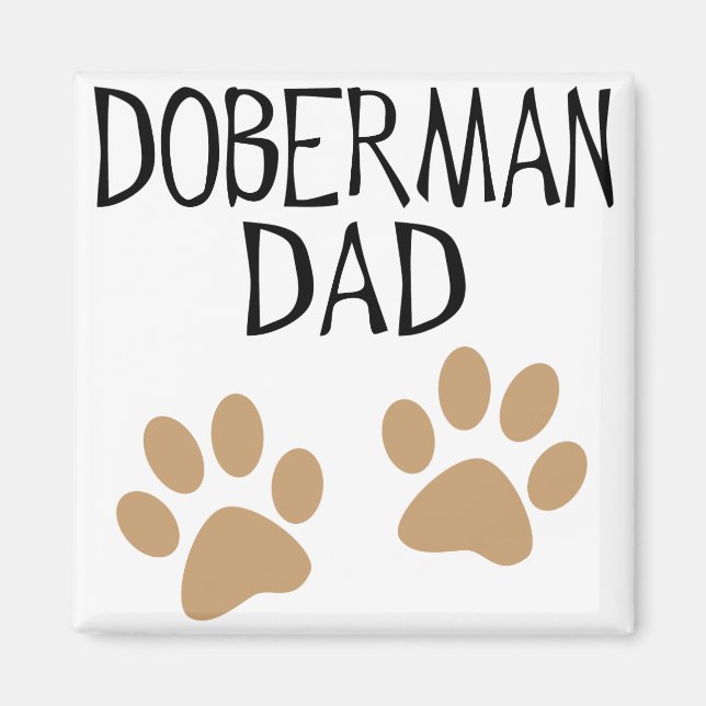 Big Paws Doberman Vater Magnet (Vorne)