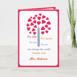 Big Pencil Baum / Lehrer Wertschätzung Dankeskarte