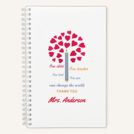 Big Pencil Baum / Lehrer Wertschätzung Notizbuch