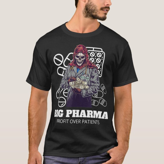 BIG PHARMA Apotheker gewinnt Geld Dr. Grim T-Shirt (Vorderseite)
