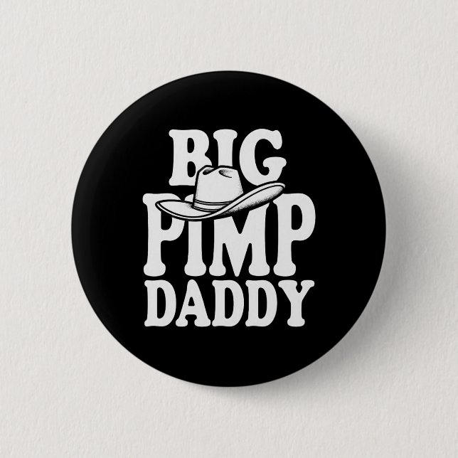 Big Pimp Daddy Halloween-Kostüm Button (Vorderseite)