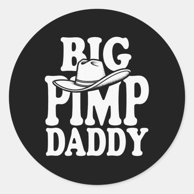 Big Pimp Daddy Halloween-Kostüm Runder Aufkleber (Vorderseite)