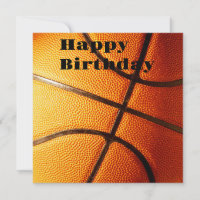 Big Pimply Orange Basketball, flache Geburtskarte