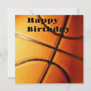 Big Pimply Orange Basketball, flache Geburtskarte Karte