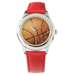 Big Pimply Orange Basketball, Kinderlederuhr Armbanduhr