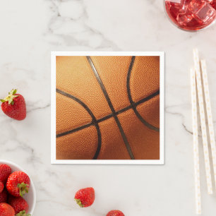 Big Pimply Orange Basketball, Paper Party Napkins Serviette