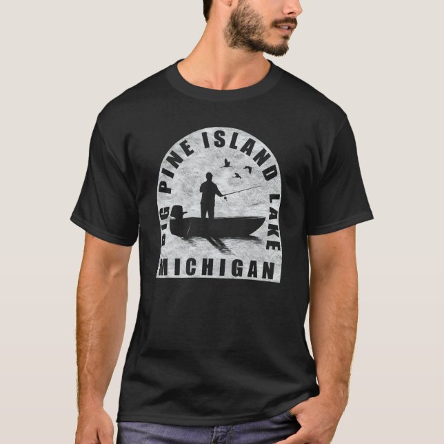 Big Pine Island Lake Fischen T-Shirt (Vorderseite)