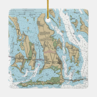 Big Pine Key Florida Nautic Chart Keramikornament