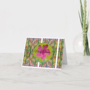 Big Pink Blume Dankeskarte
