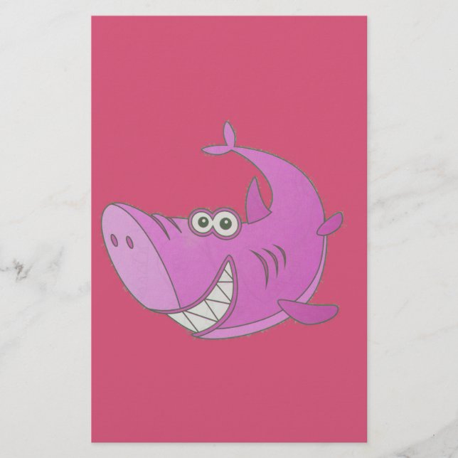Big Pink Cartoon Shark (Vorderseite)