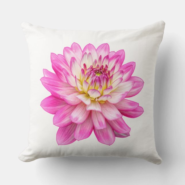 Big Pink Dahlia Kissen (Vorderseite)