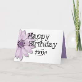 Big Pink Daisy Chic Happy Birthday Individuelle Na Karte