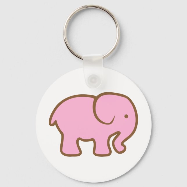 Big Pink Elephant Schlüsselanhänger (Vorderseite)