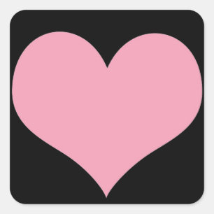 Big Pink Liebe Herz Quadratischer Aufkleber