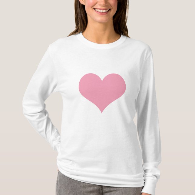 Big Pink Liebe Herz T-Shirt (Vorderseite)