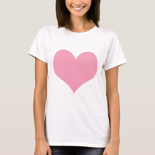Big Pink Liebe Herz T-Shirt (Vorderseite)