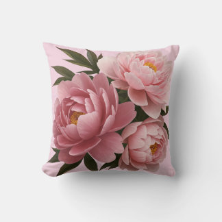 Big Pink Peonies Pillows - Vintage Blume Kissen