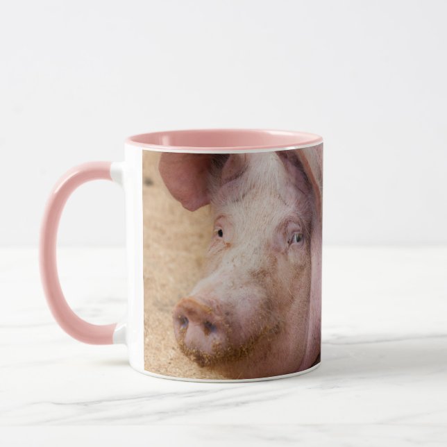 Big Pink Pig Tasse (Links)